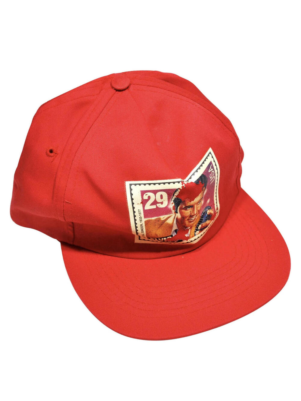 Vintage Elvis Band Music Tour 90s Red Wear Hat Cap Snapback